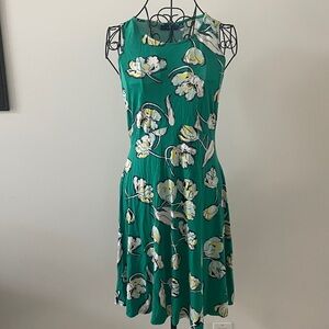 Apt. 9 Green Women’s Green Floral Dress Sleeveless Size S Lightweight